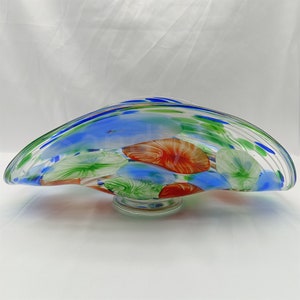 Colorful Coloured glaze glass plates for tabletop decoration luxury style fruit plate