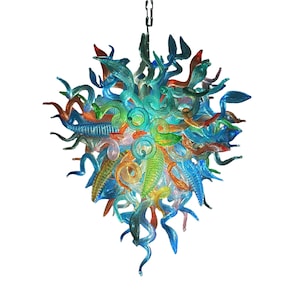 Mundgeblasener Kunst-Glas-Leuchter: Bunte individuelle Beleuchtung (80 cm)