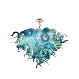 70cm Hand made custom design dining room chandelier lighting art glass DIY lamp art