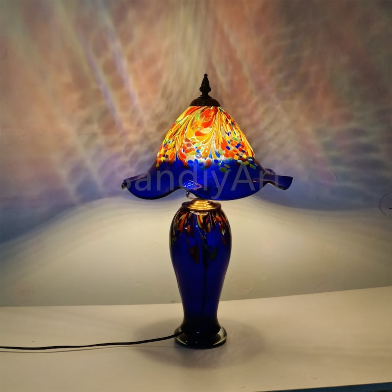 Luxury Style Hand Made Murano Glass Table Lamp Specail Custom Etsy