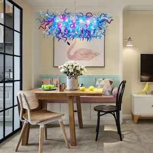 Mode und modernes Design handgemachte individuelle mundgeblasene Glas bunten Kronleuchter aus Esszimmer Dekoration