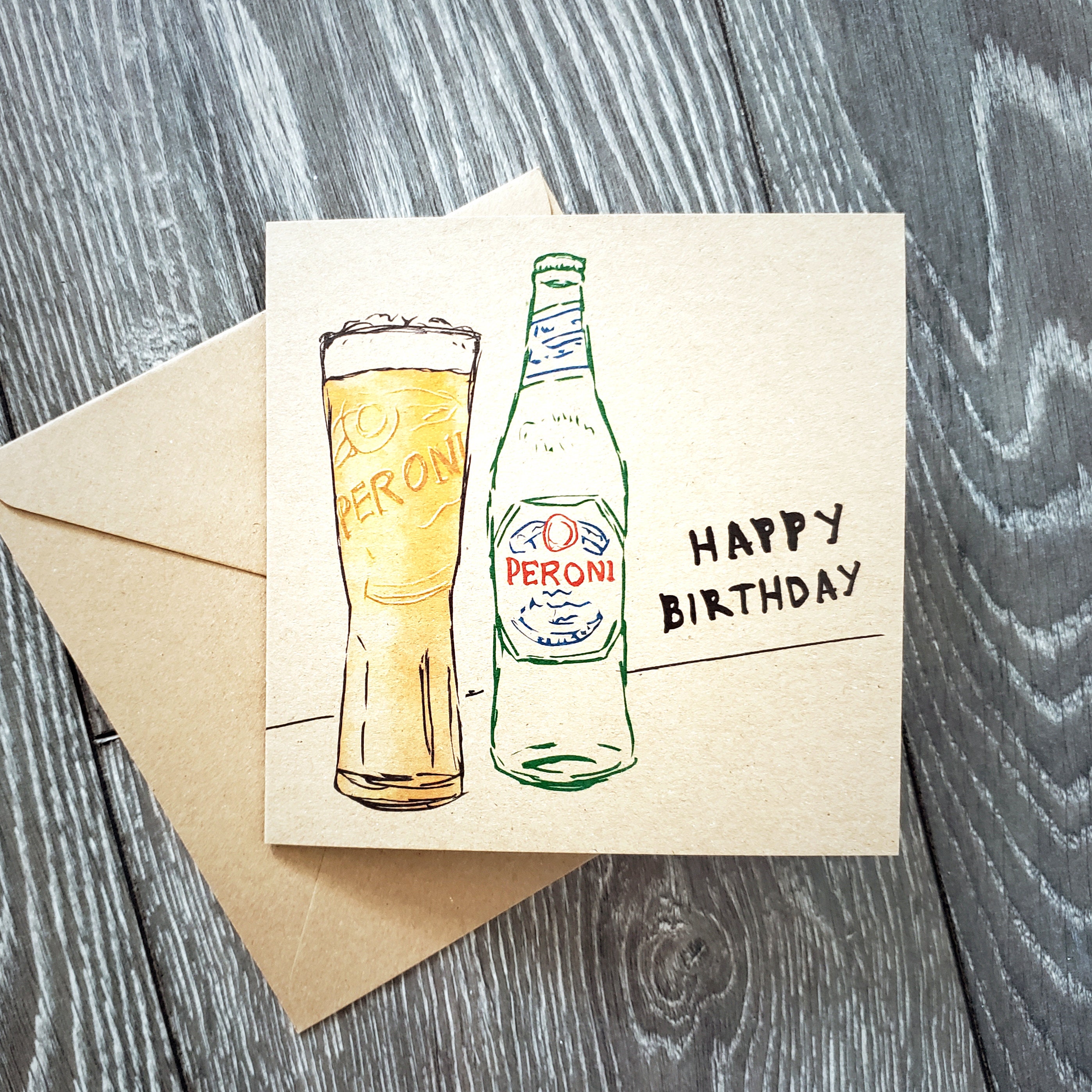 Personalised Branded 1 Pint Peroni Lager Beer Glass Birthday Gifts + Gift  Box