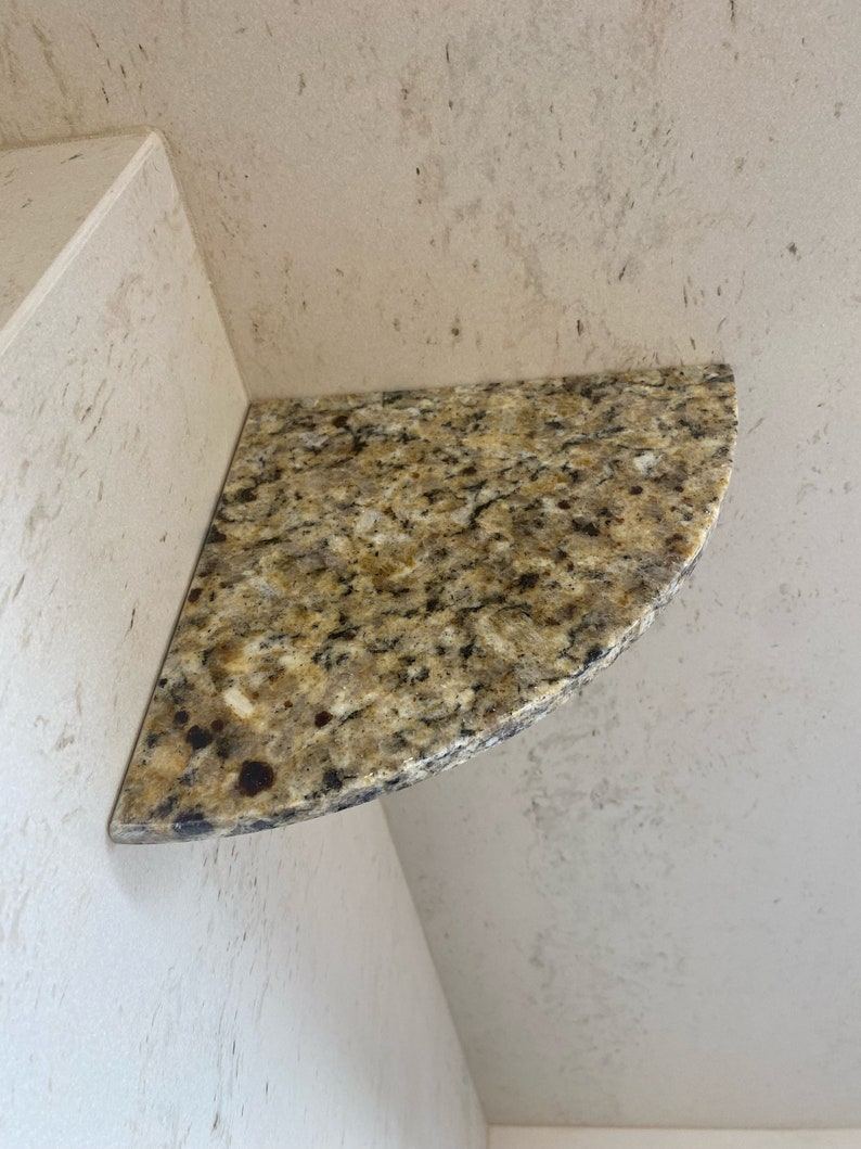 New Gold Granite Natural Stone Shower Corner Shelf Etsy