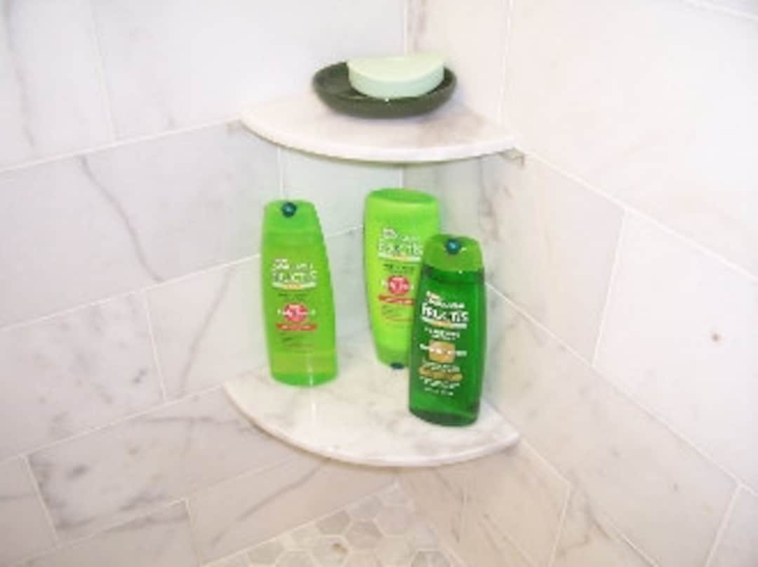 7 and 9 White Marble Shower Corner Shelf 3/8 Set Etsy