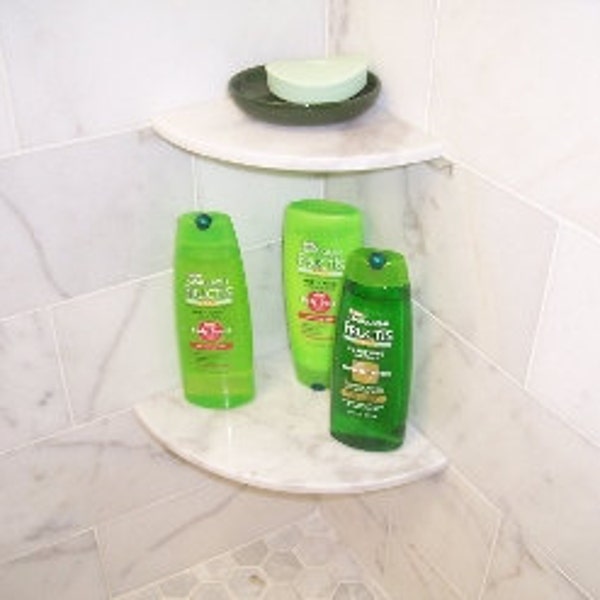 Carrara Marble Shower Shelf Etsy
