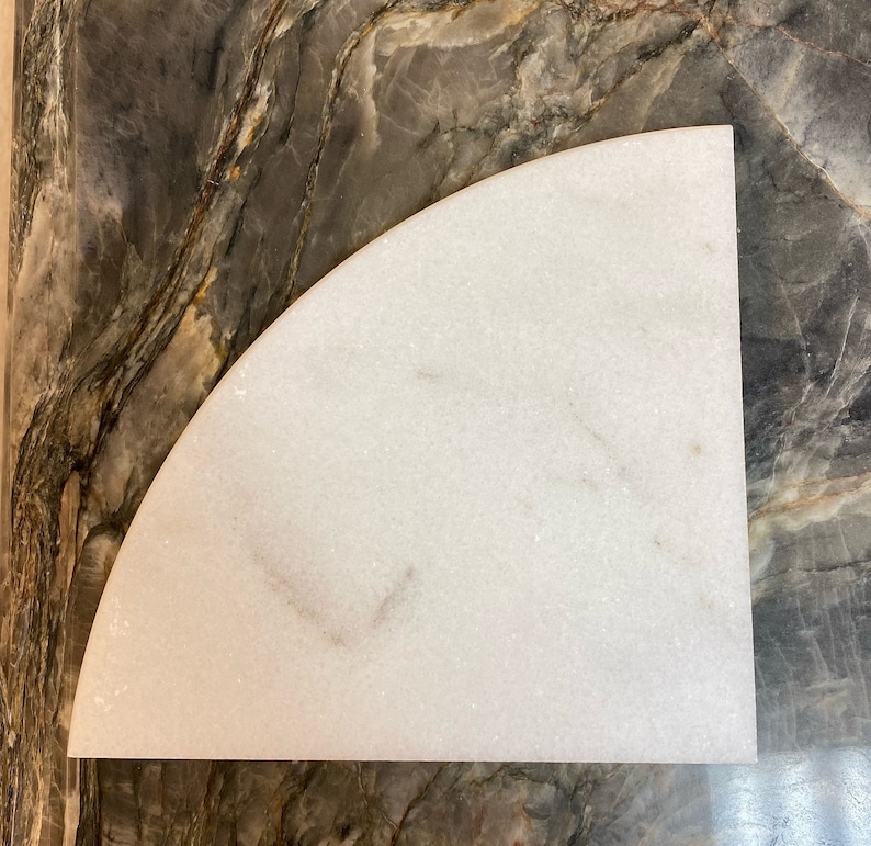 Premium 2CM X 9 White Marble Shower Corner Shelf Caddy Etsy