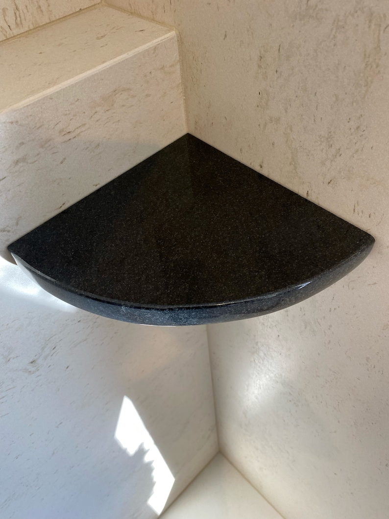 3cm Absolute Black Granite Shower Corner Shelf - Etsy