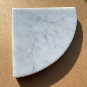 3cm White Carrara Marble Shower Corner Shelf