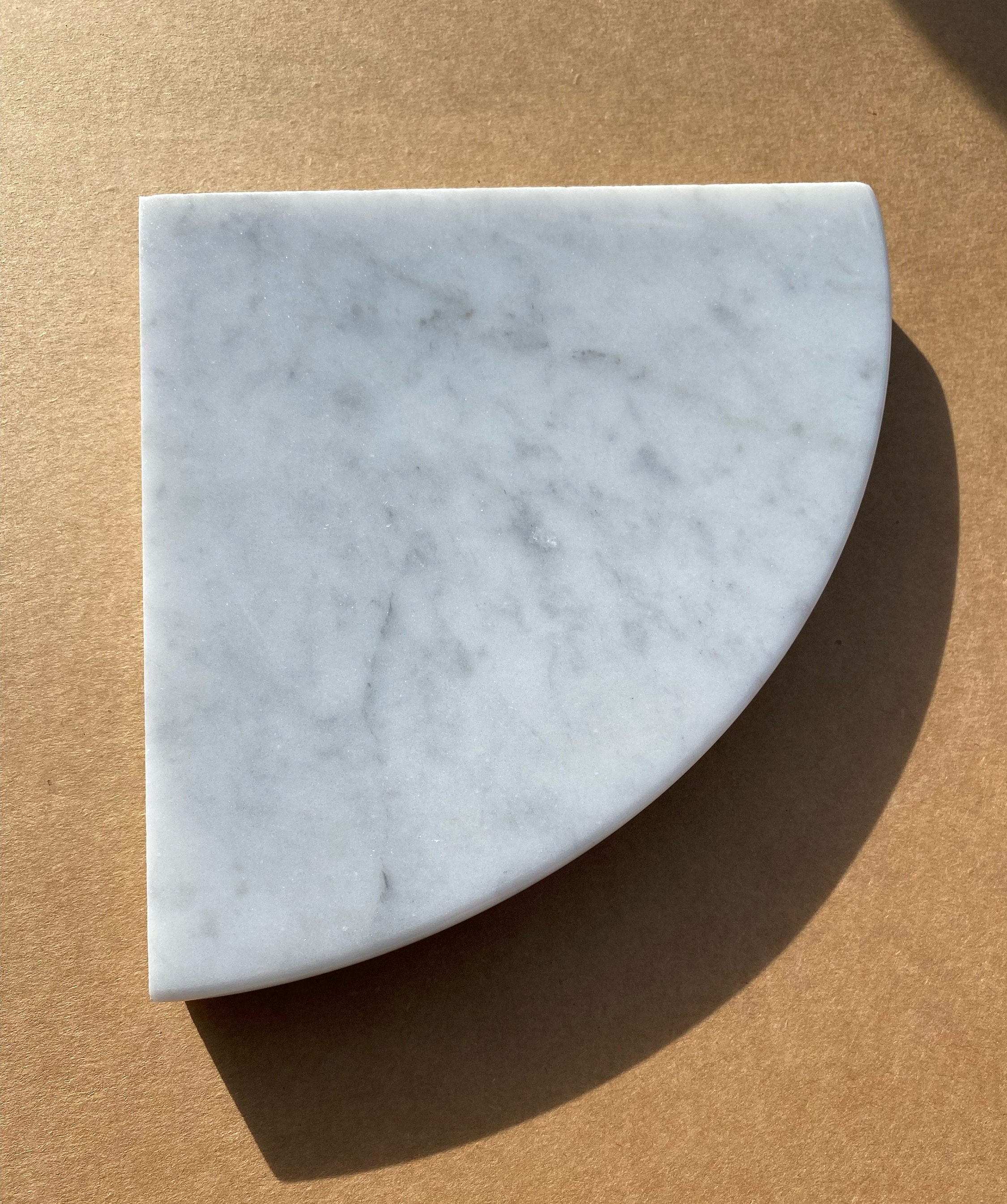 3cm White Carrara Marble Shower Corner Shelf