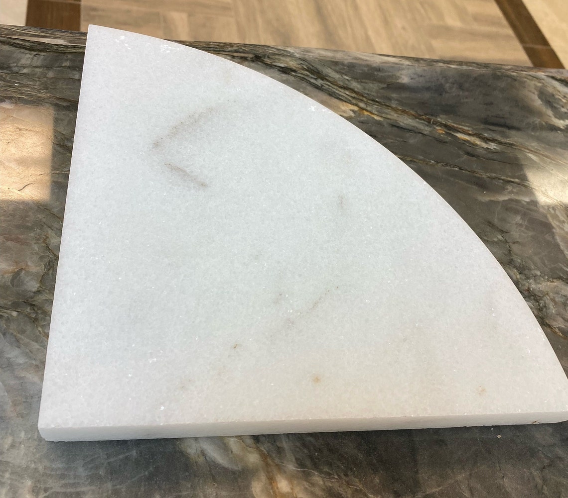 Premium 2CM X 9 White Marble Shower Corner Shelf Caddy Etsy