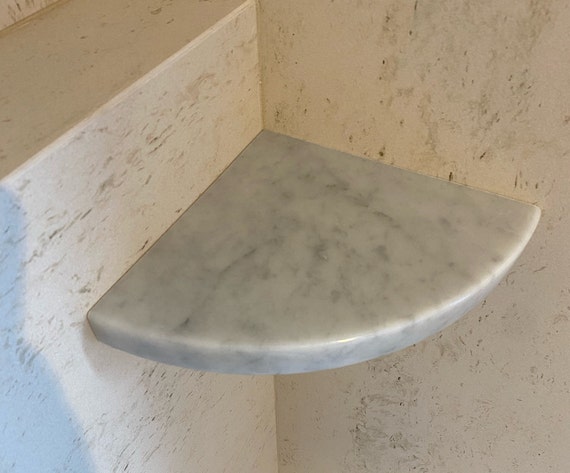 ALEDA STONE Quick Shelf 2 mensole angolari in marmo naturale bardiglio