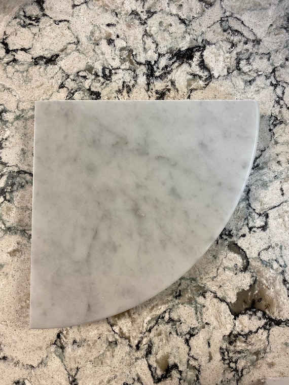 Carrara White Marble Corner Shower Shelf