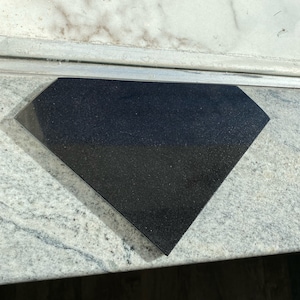 Absolute Black Granite Shower Corner Shelf 3/8&quot; Diamond Shape