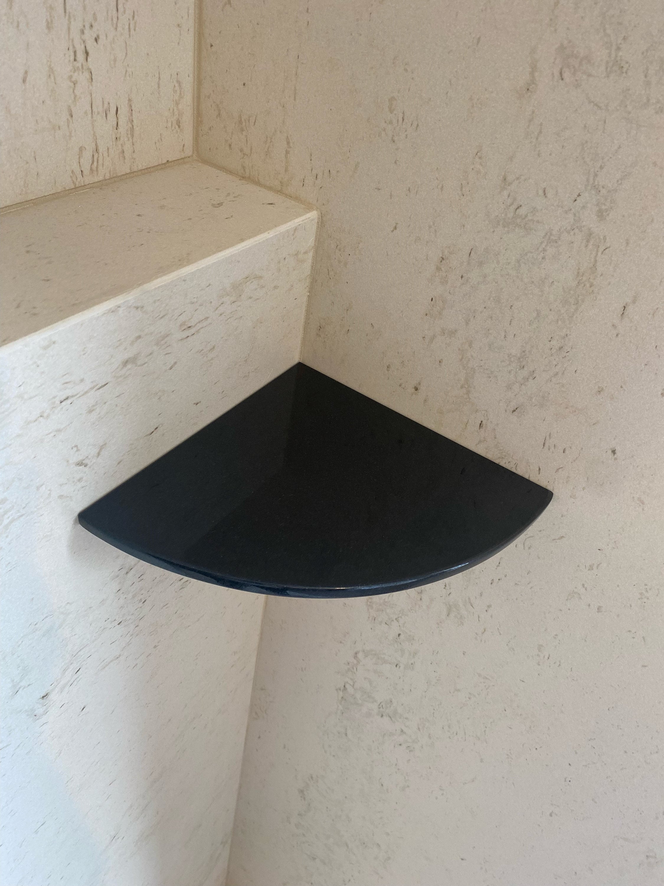 Absolute Black Granite Shower Corner Shelf 3/8 Etsy