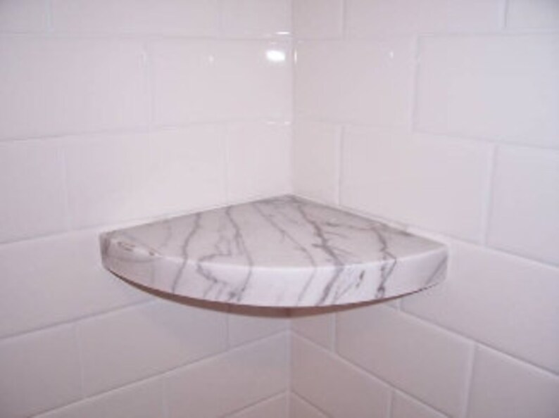 3cm White Carrara Marble Shower Corner Shelf Etsy