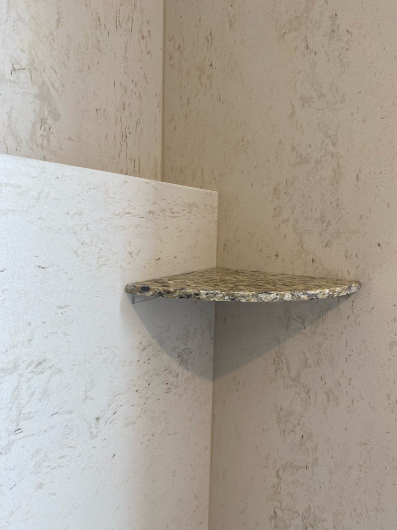 New Gold Granite Natural Stone Shower Corner Shelf Etsy
