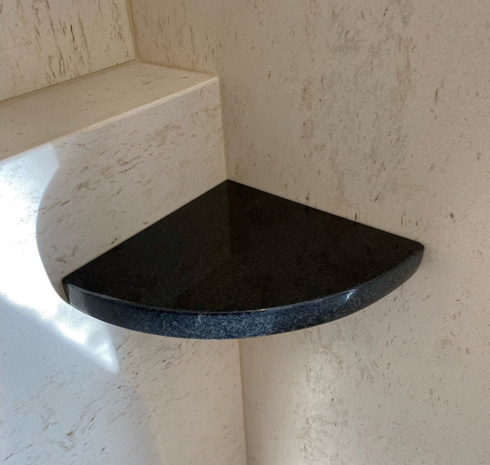 3cm Absolute Black Granite Shower Corner Shelf Etsy