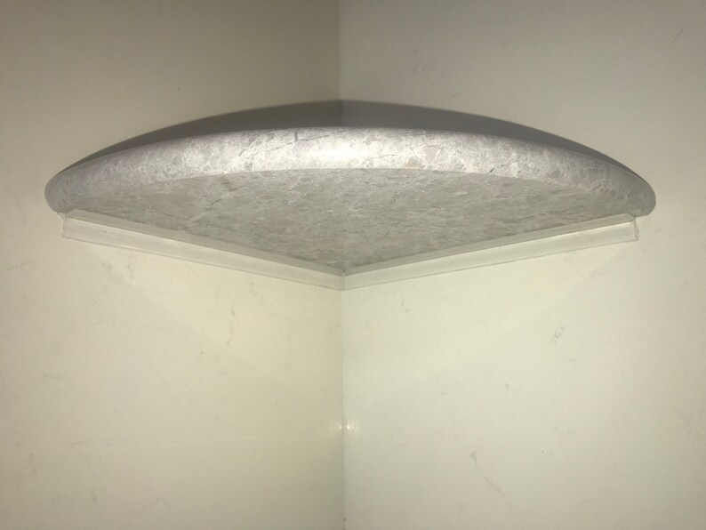 Premium 2CM X 9 Grey Marble shower Corner Shelf Etsy