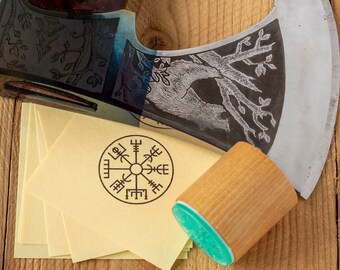 Paper-Crafting vegvisir Mystical rune symbols viking runes Stamp Viking Compass Stamp 1,5x1,5 Iceland symbol Scrapbooking Card Making