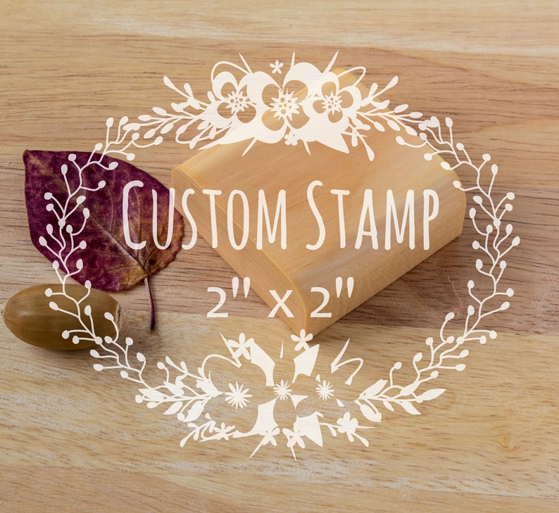 Custom stamp 2 x 2 Custom Rubber Stamps Business Etsy