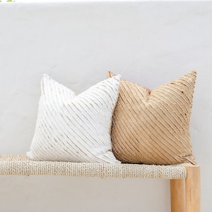 Linen throw pillow cover with zipper / Deco pillow / Linen pillow case / 18x18 and more image 1