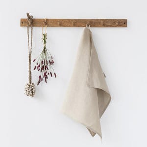 Natural Linen Tea Towel – Absorbent Stone Washed Kitchen Dish Towel – Rustic Linen Hand Towel – Eco Friendly Guest Towel – European Flax