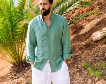 Mens Linen Shorts – White Drawstring Summer Shorts with Relaxed Fit – Breathable Lightweight Clothing for Men - Summer Outfit, Look STOWE