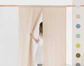 Linen Noren curtains / Japanese style linen curtains / Noren drapes / Door curtain