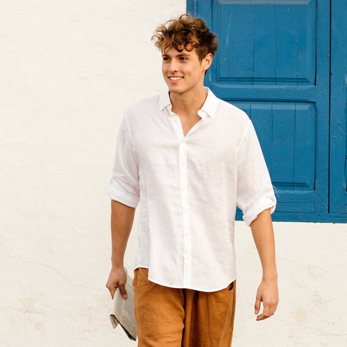 White long sleeve summer shirt Clearance