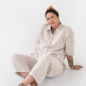 Pajama Set, Linen Pajamas, Pajama Set Women, Linen Sleepwear
