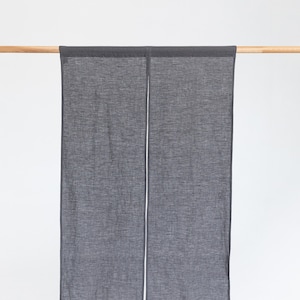 Cortina japonesa de lino Noren, divisor de puerta en varios colores, cortina de entrada bohemia Japandi, panel de privacidad para armario, cortina decorativa.