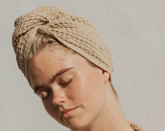 Linen hair towel turban. Hair Towel Wrap. Head towel. Bathroom accessories.