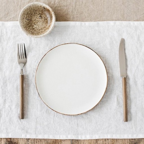 White Linen Placemats Set. Fabric Placemats. Set of 2 Linen Etsy