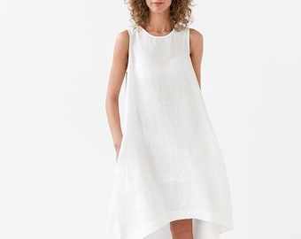 white linen sun dress