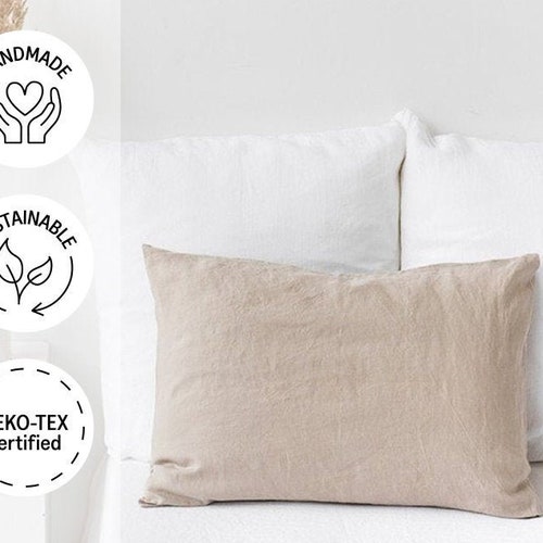 Linen Pillow Case in Cinnamon Color. Softened Washed Custom Etsy