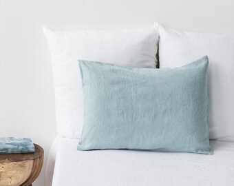 dusty blue throw pillows