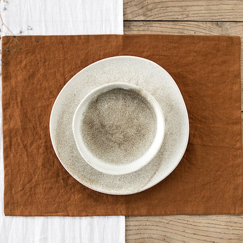 Linen Placemat Set in Cinnamon Color. Linen Placemats. Sets of Etsy