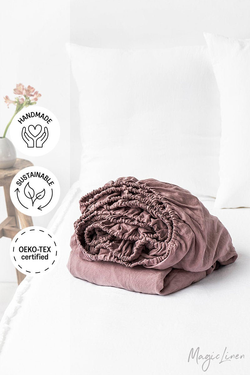 drap-Housse En Lin Woodrose