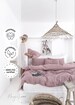 Linen duvet cover in Woodrose (Dusty Pink). Washed linen bedding. Custom sizes. Farmhouse decor 