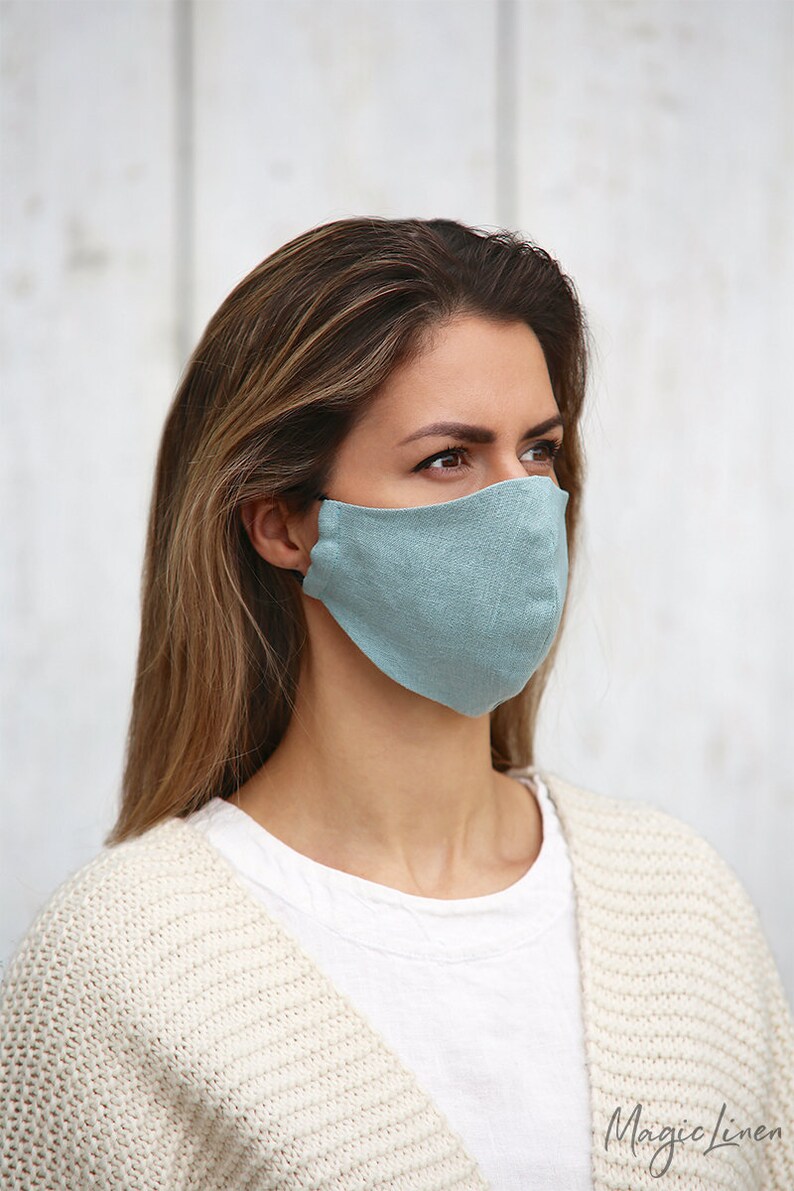 Linen face mask. Fabric face mask. Reusable face mask for Etsy