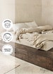 Linen bedding set in Natural Linen (Oatmeal) color (duvet cover + 2 pillowcases). US King, Queen. 