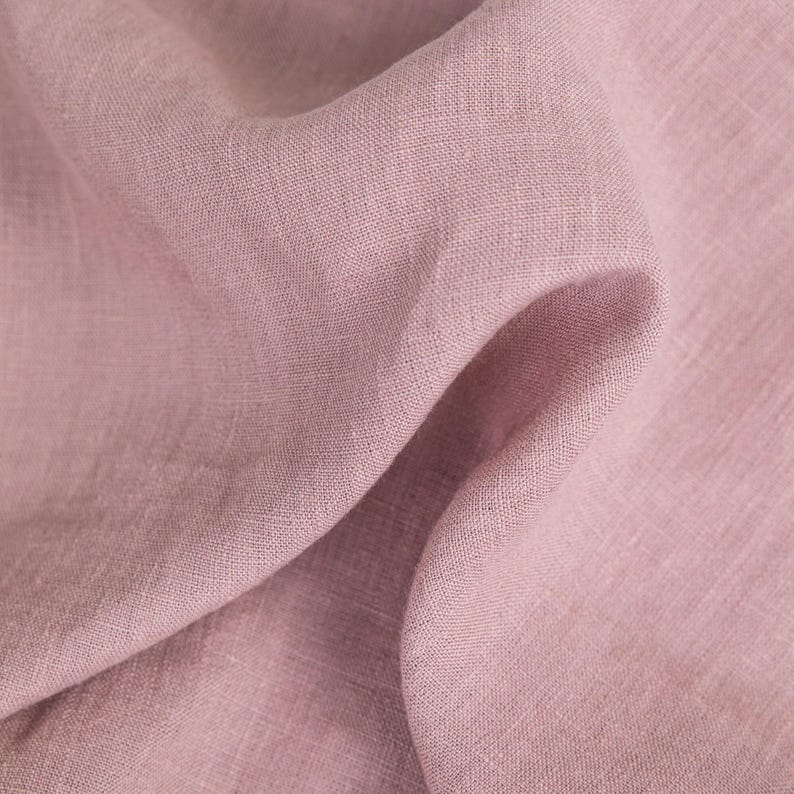 Woodrose linnen lakenset – stoffig roze stonewashed beddengoed – ademend plat laken, hoeslaken en kussenslopen – puur OEKO-TEX gecertificeerd linnen afbeelding 3