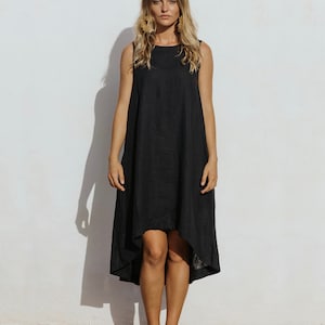 Etsy - Royal TOSCANA linen dress in Black by MagicLinen