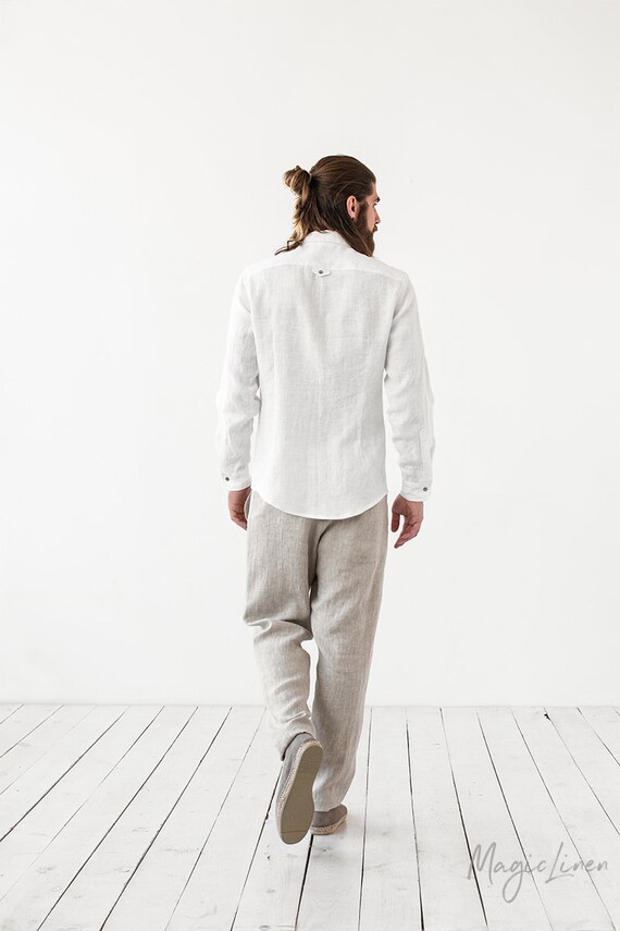 Men s Linen Pants PALERMO. Linen Trousers for Men. Lightweight