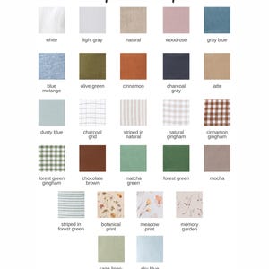 Linen Fabric Sample Pack – MagicLinen Swatch Set for Home Textiles – Stonewashed European Linen – Organic Fabric 25 Color Tester Swatches image 2