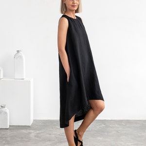 Etsy - Royal TOSCANA linen dress in Black by MagicLinen