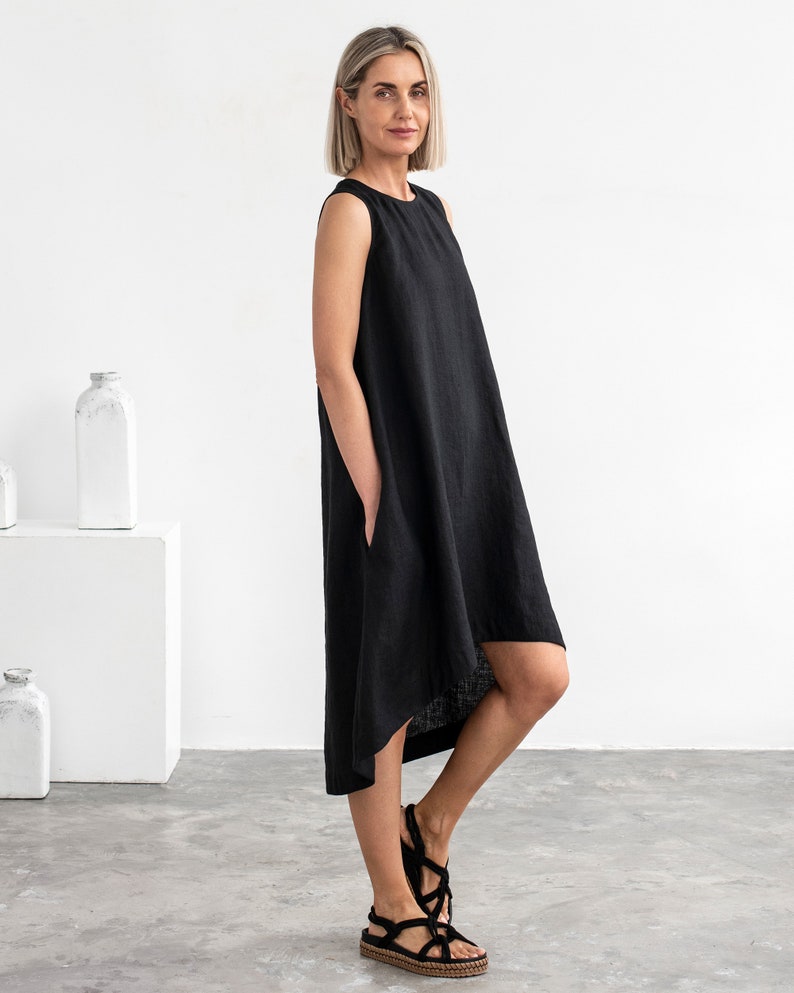 Etsy - Royal TOSCANA linen dress in Black by MagicLinen