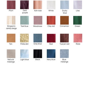 Linen fabric by the yard / meter Medium weight Cut-to-length linen fabric Softened linen fabric for sewing in various colors image 3