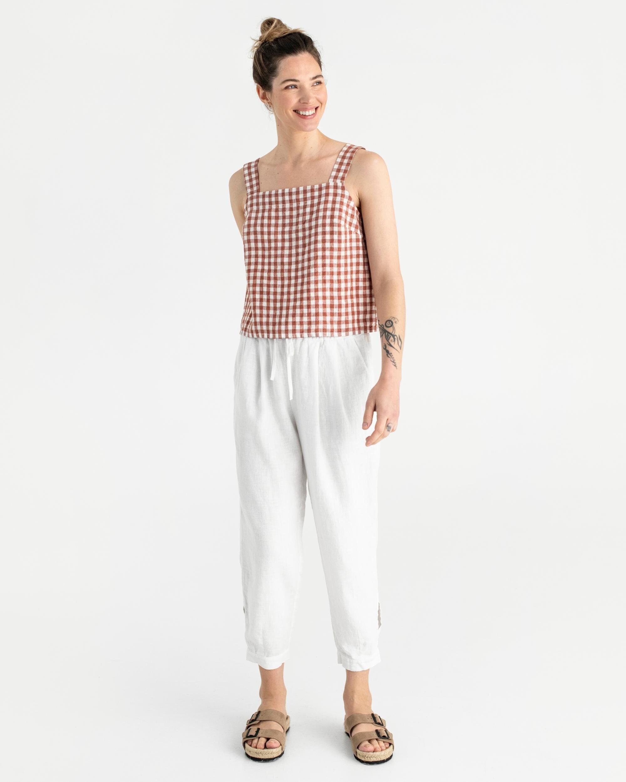 ［leinwande］Recycle Cotton Sleeveless Top Renew Linen and Organic Cotton Sleeveless Top, L | EILEEN FISHER