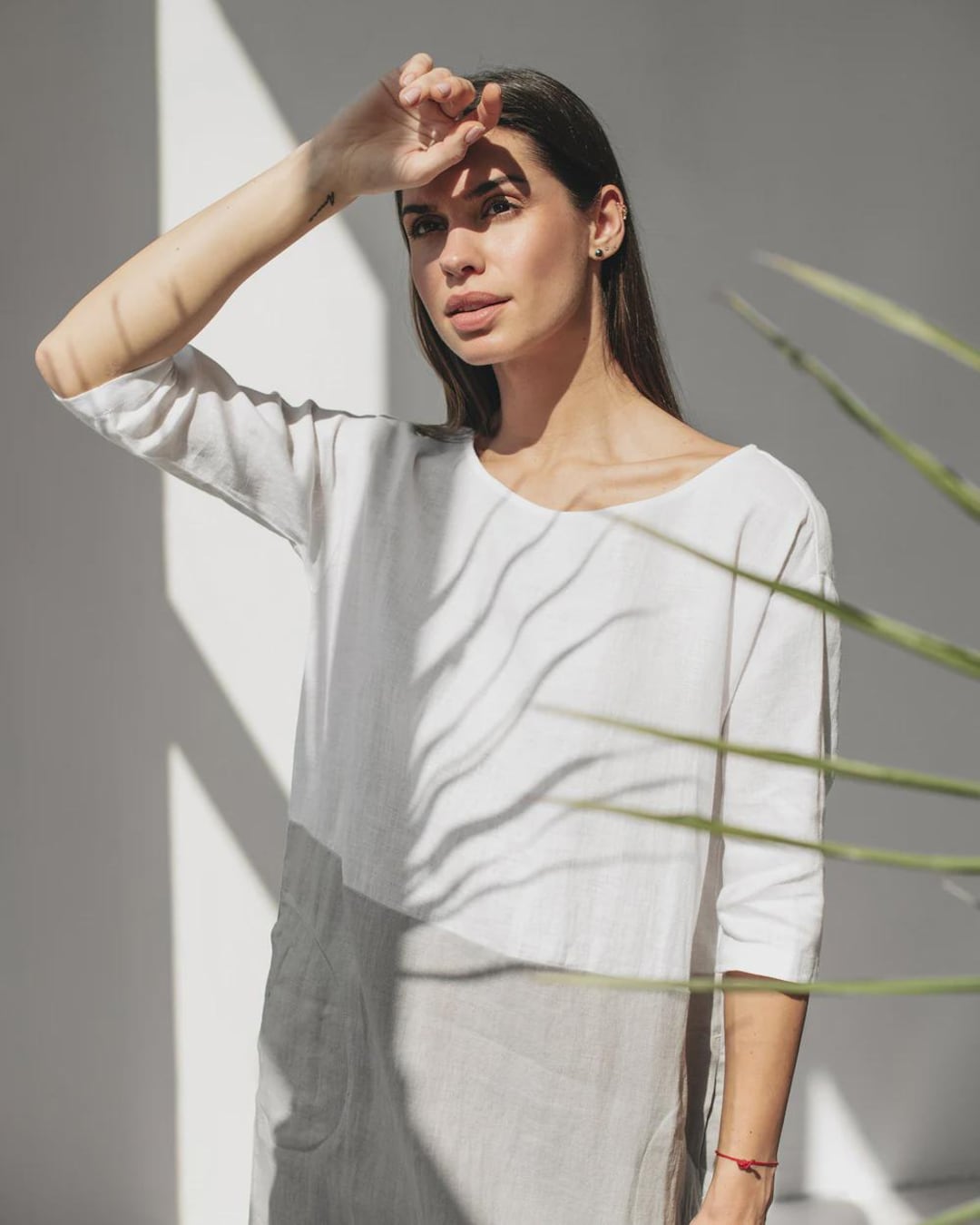 strapless linen midi dress Endless Rose